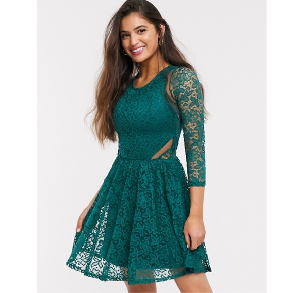 Abercrombie & Fitch Dresses & Skirts - NWT Abercrombie & Fitch Green Lace Skater Dress